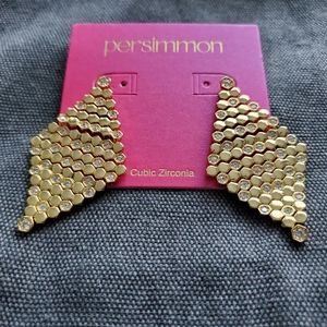 Persimmon Cubic Sarconia Earrings